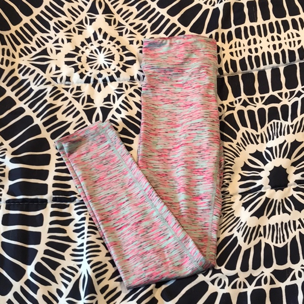 Girls pink and blue leggings